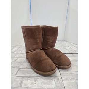 Bear Paw BearPaw Emma Short Women's Boots Size 8 Brown Sheepskin Wool Booties‎
